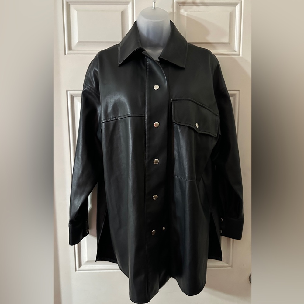 ZARA women Faux leather jacket S - Picture 1 of 9